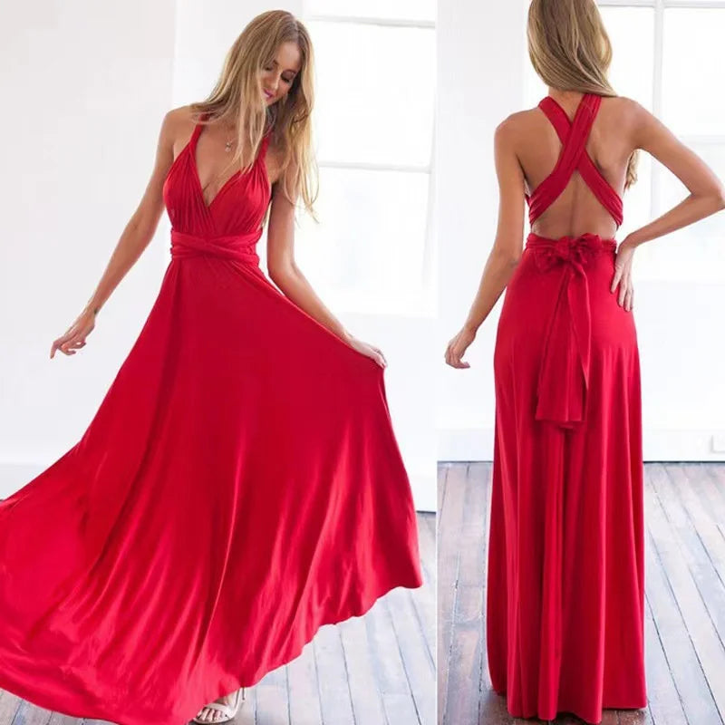 Women’s Multiway Wrap Maxi Dress For Parties & Bridesmaids