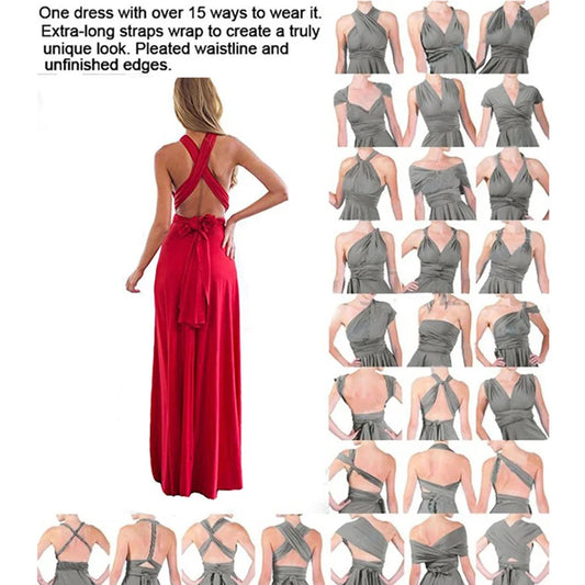 Women’s Multiway Wrap Maxi Dress For Parties & Bridesmaids